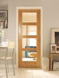 Marlow Fully Glazed Oak 4 Panel Shaker Internal Door - 1981mm