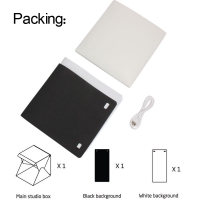 Lerbyee Folding Lightbox Photo Studio LED Desktop Studio Portable Photography Lightbox Studio for Smartphone DSLR Camera