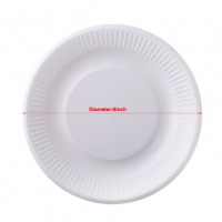 Meltset 10pcs/lot Disposable Paper Plates For BBQ 6 Inch Paper Pulp Tray Round Dessert Cake Plate Microwavable Tableware