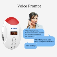 KERUI LED Digital Display Carbon Monoxide Detectors Voice Strobe Home Security Safety CO Gas Carbon Alarm Detector Sensor Alarm