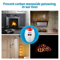 KERUI LED Digital Display Carbon Monoxide Detectors Voice Strobe Home Security Safety CO Gas Carbon Alarm Detector Sensor Alarm