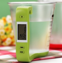 Upspiit Digital Measuring Cup Scale Cooking Tools All in One Electronic LCD Display Multifunctional Green Kitchen Measuring Cup