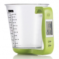 Upspiit Digital Measuring Cup Scale Cooking Tools All in One Electronic LCD Display Multifunctional Green Kitchen Measuring Cup