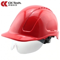 CK Tech. Safety Helmet With PC glasses Hard Hat ABS Construction Protective Helmets Work Cap Engineering Power Rescue Helmet
