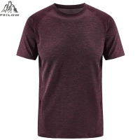 PEILOW Men'S T Shirt Summer Fashion Brand Clothing Mens Solid Color quick drying Short Sleeve Men Casual Tops Tee