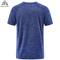 PEILOW Men'S T Shirt Summer Fashion Brand Clothing Mens Solid Color quick drying Short Sleeve Men Casual Tops Tee