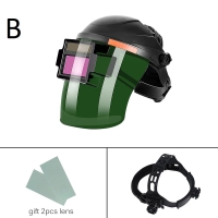Solar Automatic Welding Helmet Welding Mask Head-Mounted Argon Arc Welding Cap Welding Protective Helmet Flat Flip Half Helical