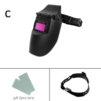 Solar Automatic Welding Helmet Welding Mask Head-Mounted Argon Arc Welding Cap Welding Protective Helmet Flat Flip Half Helical