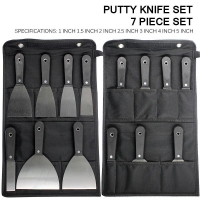 7pcs Putty Knife Scraper Blade 1-5inch Wall Shovel Carbon Steel Plastic Handle Construction Tool Plastering Knife
