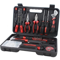 12pcs Hardware Toolbox Tool Set Portable Home Combination Repair Toolbox With Plastic Box