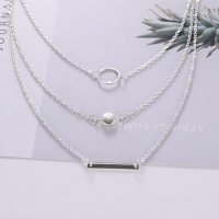 2018 New Choker Fashion Wild Aperture Metal Rods Necklace Gold Silver Layered Necklace For Women Charm Gift Jewellery