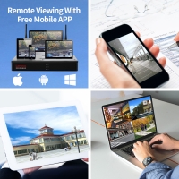 LENOVO 4CH Array HD Home WiFi Wireless Security Camera System DVR Kit 108oP CCTV WIFI Outdoor Full HD NVR Surveillance Kit Rated