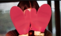 1 pc new Heat Resistant Silicone Glove Cooking Baking BBQ Oven Pot Holder Mitt Kitchen tool