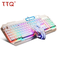 TTQ USB Gaming Keyboard Mouse Mechanical Feel Keyboard Set Wired 2000DPI Gamer Set Gamer Profesional Set Razer Led Gaming Mouse