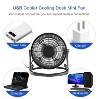 Portable DC 5V Small Desk USB 4 Blades Cooler Cooling Fan USB Mini Fans Operation  Super Mute Silent PC / Laptop / Notebook
