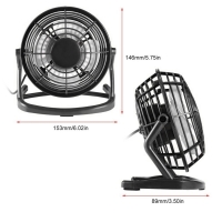 Portable DC 5V Small Desk USB 4 Blades Cooler Cooling Fan USB Mini Fans Operation  Super Mute Silent PC / Laptop / Notebook