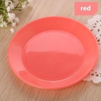 FEIGO 1 Pc Dinner Plates Colorful Tableware Fruit Saucer Food-grade Plastic Plates Snack Dish Kitchen Supplies Dishes Plates F528