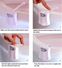 Smart Bathroom Toilet Nightlight LED Body Motion Activated On/Off Seat Sensor Lamp 8 Color PIR Toilet Night Light lamp