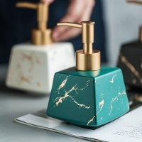Light Luxury Ceramic Hand Sanitizer, Shower Gel, Shampoo, Water Bottle, Lotion, Press Bottle, Bathroom Decoration
