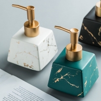 Light Luxury Ceramic Hand Sanitizer, Shower Gel, Shampoo, Water Bottle, Lotion, Press Bottle, Bathroom Decoration