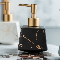 Light Luxury Ceramic Hand Sanitizer, Shower Gel, Shampoo, Water Bottle, Lotion, Press Bottle, Bathroom Decoration