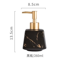 Light Luxury Ceramic Hand Sanitizer, Shower Gel, Shampoo, Water Bottle, Lotion, Press Bottle, Bathroom Decoration