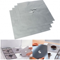 4PCS prevent need clean cooking hab kitchens Black&amp;Silver