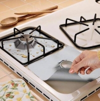 4PCS prevent need clean cooking hab kitchens Black&amp;Silver