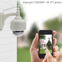 VStarcam Wireless PTZ Dome IP Camera Outdoor 720P HD 4X Zoom CCTV Security Video Network Surveillance IP Camera Wifi C7833WIP-X4