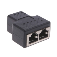 MLLSE 1 To 2 Ways RJ45 LAN Ethernet Network Cable Female Splitter Connector Adapter AA4115