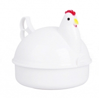 Kitchen Eggs Steamer Chicken Shaped Microwave 4 Egg Boiler Cooker Novelty Kitchen Cooking Appliances Steamer Home Tool