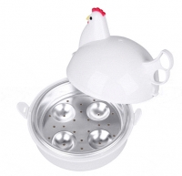 Kitchen Eggs Steamer Chicken Shaped Microwave 4 Egg Boiler Cooker Novelty Kitchen Cooking Appliances Steamer Home Tool