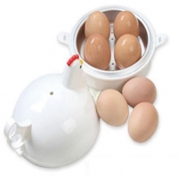 Kitchen Eggs Steamer Chicken Shaped Microwave 4 Egg Boiler Cooker Novelty Kitchen Cooking Appliances Steamer Home Tool