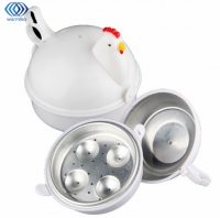 Kitchen Eggs Steamer Chicken Shaped Microwave 4 Egg Boiler Cooker Novelty Kitchen Cooking Appliances Steamer Home Tool