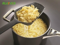 RLJLIVES 1 Pc Black Cooking Shovels Vegetable Strainer Scoop Nylon Spoon Large Colander Soup Filter Kitchen Tools