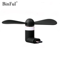 BinFul Newest Mini Portable gadget Type C Mobile Phone Cooling usb mini Fan Super Mute For Android LG Huawei phone