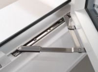 White UPVC Casement Window - Top Hung Obscure Glass 610 X 1010mm