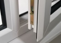 White UPVC Casement Window - Top Hung Obscure Glass 610 X 1010mm