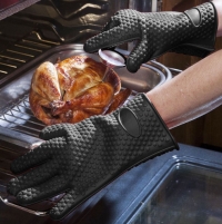 1 pc food grade Heat Resistant thick Silicone Kitchen barbecue oven glove Cooking BBQ Grill Glove Oven Mitt Baking glove