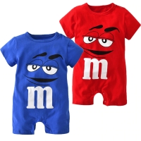 2018 New fashion baby boys girls clothes newborn blue and red Long sleeve Cartoon printing Jumpsuit Infant clothing set