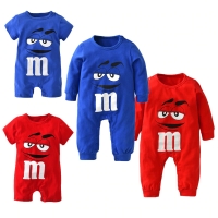 2018 New fashion baby boys girls clothes newborn blue and red Long sleeve Cartoon printing Jumpsuit Infant clothing set