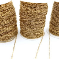 5 Meters/Lot Never Fade Stainless Steel Necklace Chains Bulk For DIY Jewelry Findings Making Materials Handmade Supplies