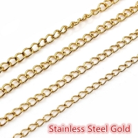 5 Meters/Lot Never Fade Stainless Steel Necklace Chains Bulk For DIY Jewelry Findings Making Materials Handmade Supplies