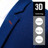 3 Piece Suit Men 2019 Slim Fit Blue Groom Wedding Suits For Men Classic Mens Designer Suits Brand Formal Wear Q136