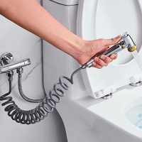 UK G1/2" Soft Bidets Hose Tube ABS Spring Flexible Shower hose for Water Plumbing Toilet Bidet Sprayer Gun Bathroom Accessories