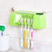 BAISPO Multifunctional toothbrush holder storage box bathroom Products bathroom accessories suction hooks tooth brush holder