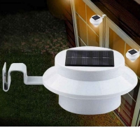4 LED Solar Powered Gutter Light Outdoor/Garden/Yard/Wall/Fence/Pathway Lamp Solar panel+Plastic Solar Rechargeable Light